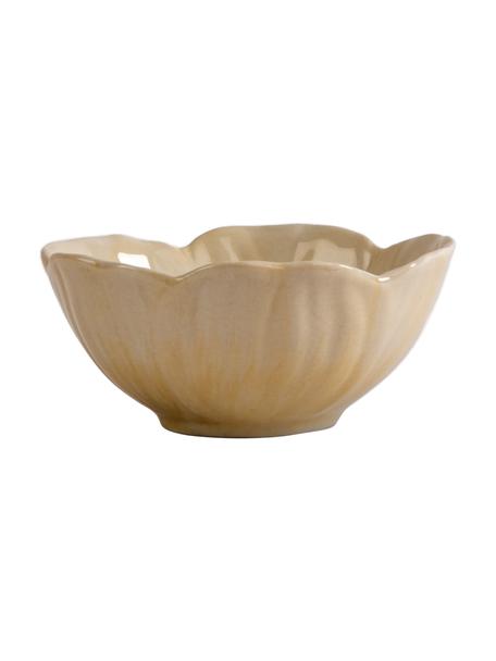 Ručně vyrobené misky se strukturálním vzorem Poppy, 2 ks, Kamenina, Béžová, Ø 11 cm, V 5 cm
