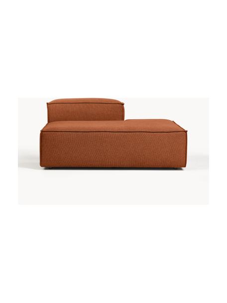 Szezlong modułowy Lennon, Tapicerka: 100% poliester Dzięki tka, Stelaż: lite drewno, sklejka, Nogi: tworzywo sztuczne, Terakotowa tkanina, S 150 x G 123 cm, oparcie prawostronne