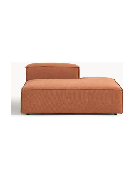 Modulo angolare Lennon, Rivestimento: 100% poliestere Con 115.0, Struttura: legno di pino massiccio, , Piedini: plastica Questo prodotto , Tessuto terracotta, Larg. 150 x Prof. 123 cm, schienale a destra