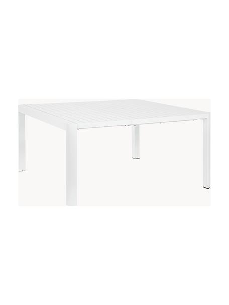 Table de jardin extensible Kiplin, 97 - 150 x 150 cm, Aluminium, revêtement par poudre, Blanc, larg. 97 - 150 x prof. 150 cm