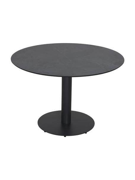 Tavolo da giardino in metallo Troy, Metallo rivestito, Nero, Ø 110 x Alt. 74 cm