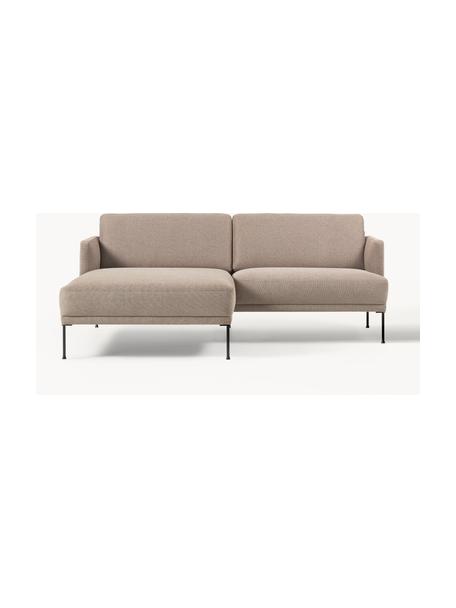 Sofa narożna Fluente, Tapicerka: 100% polipropylen Dzięki , Stelaż: lite drewno sosnowe, płyt, Nogi: tworzywo sztuczne Ten pro, Taupe tkanina, S 198 x G 152 cm, lewostronna