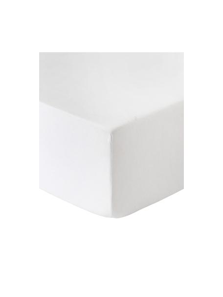 Spannbettlaken Biba, Flanell, Webart: Flanell Flanell ist ein k, Weiß, B 90 x L 200 cm