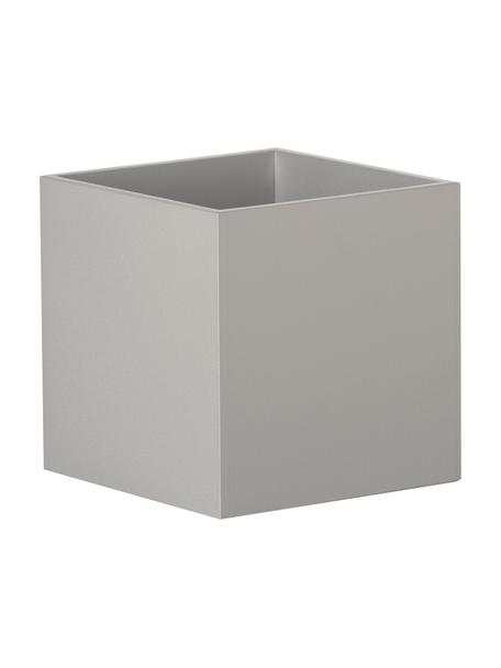 Applique grigio Quad, Paralume: alluminio verniciato a po, Grigio, Larg. 10 x Alt. 10 cm