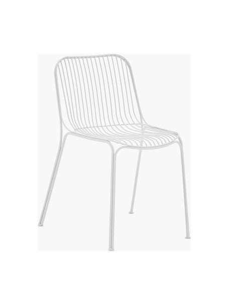 Silla para exterior Hiray, Acero galvanizado pintado, Blanco, An 53 x F 55 cm