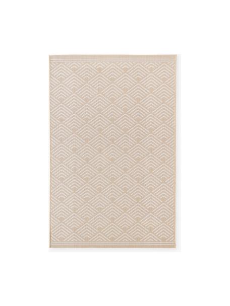 Tappeto da interno-esterno con motivo grafico Milano, Beige, bianco, Larg. 120 x Lung. 180 cm (taglia S)
