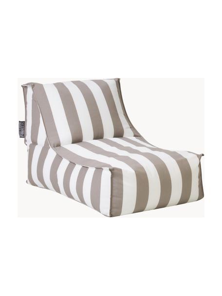 Exteriérový sedací vak Korfu, Greige, bílá, Š 94 cm, H 60 cm