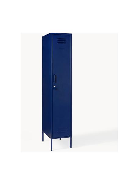 Armadietto The Skinny, Acciaio verniciato a polvere, Blu scuro, Larg. 35 x Alt. 183 cm