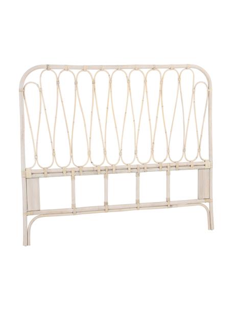 Testiera in rattan bianco crema Fammy, Rattan, Bianco crema, Larg. 160 x Alt. 138 cm
