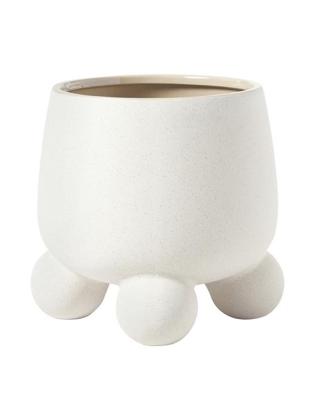 Velký obal na květináč Olea, Kamenina, Krémově bílá, Ø 32 cm, V 34 cm