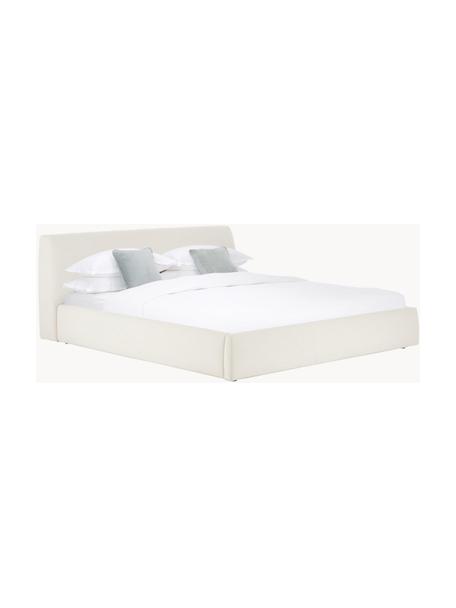 Gestoffeerd bed Cloud, Bekleding: fijn gestructureerde gewe, Frame: massief grenenhout, FSC-g, Geweven stof lichtbeige, B 200 x L 200 cm