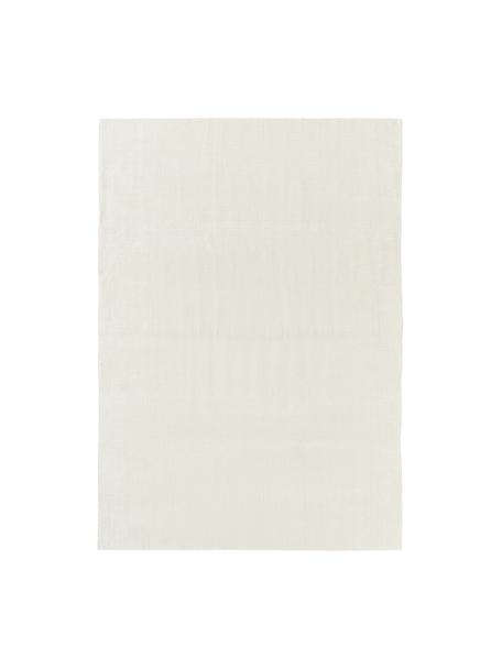 Tapis à poils ras tissé main Willow, 100 % polyester, certifié GRS, Blanc crème, larg. 160 x long. 230 cm (taille M)
