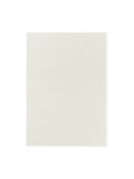 Tappeto a pelo corto tessuto a mano Willow, 100% poliestere, certificato GRS, Bianco crema, Larg. 120 x Lung. 180 cm (taglia S)
