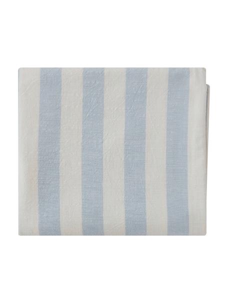 Pruhovaný bavlněný ubrus Strip, 100 % bavlna, Modrá, bílá, Pro 4 - 6 osob ( Š 140 cm, D 200 cm)