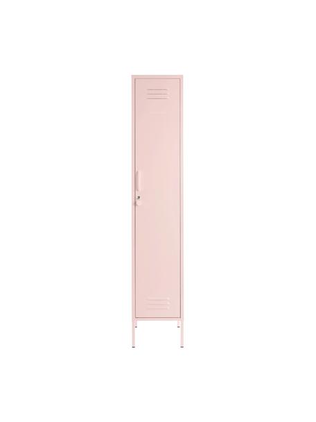 Malá šatní skříň Skinny, Ocel s práškovým nástřikem, Pudrově růžová, Š 35 cm, V 183 cm
