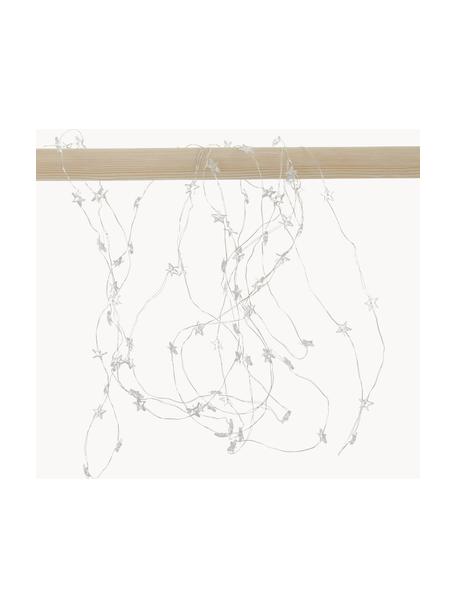 LED-Lichterkette Stern, Kunststoff, Silberfarben, L 495 cm