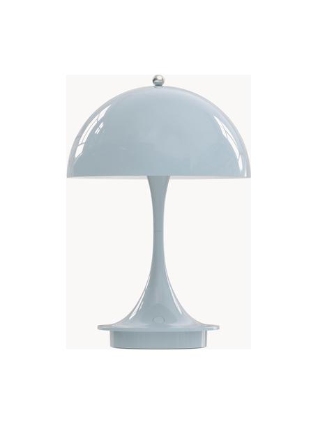 Lámpara de mesa LED regulable Panthella, Al 24 cm, Pantalla: acero recubierto, Estructura: aluminio recubierto, Acero azul claro, Ø 16 x Al 24 cm