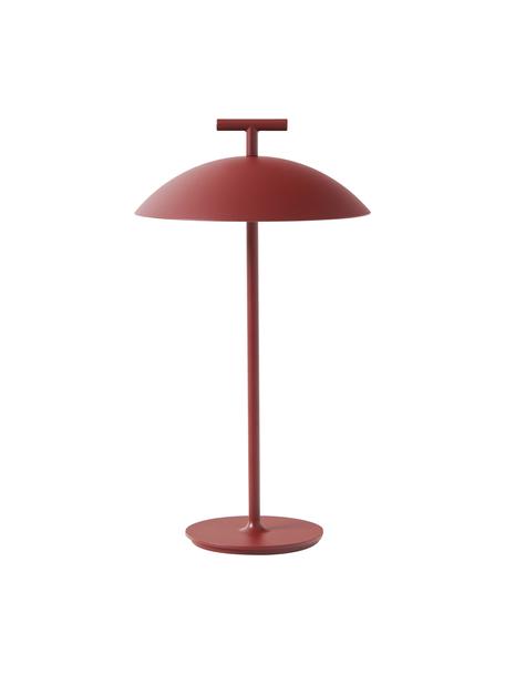 Lámpara de mesa LED regulable Mini Geen-A, portátil, Metal con pintura en polvo, Rojo ladrillo mate, Ø 20 x Al 36 cm