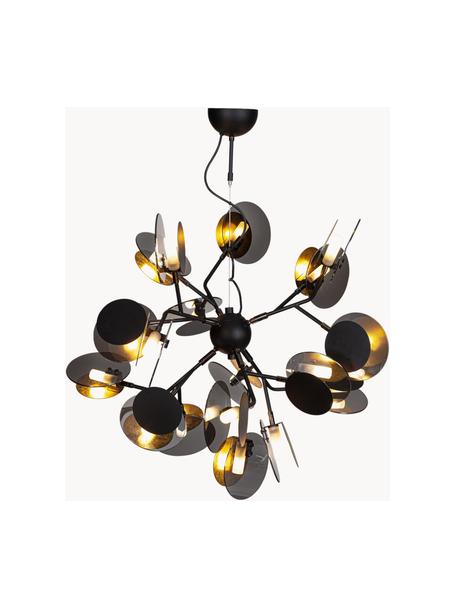 Grote plafondlamp Turno met diffusorschijven, Zwart, Ø 80 cm