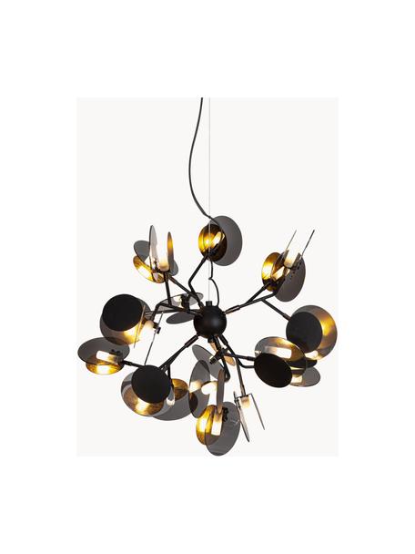 Grote plafondlamp Turno met diffusorschijven, Zwart, Ø 80 cm