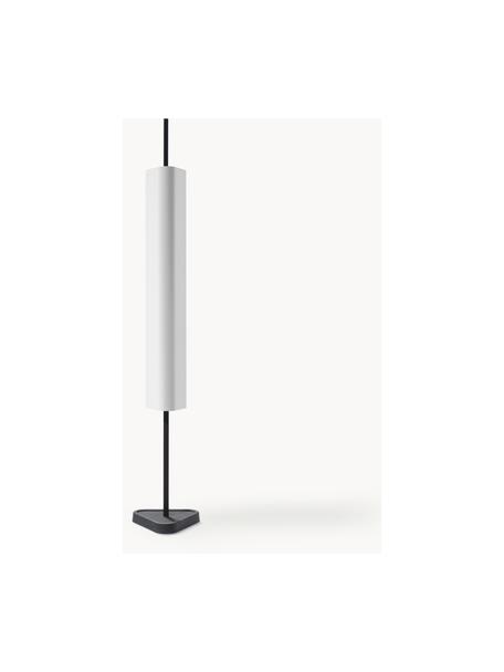 Große dimmbare LED-Tischlampe Emi, Aluminium, beschichtet, Weiß, Schwarz, B 20 x H 114 cm