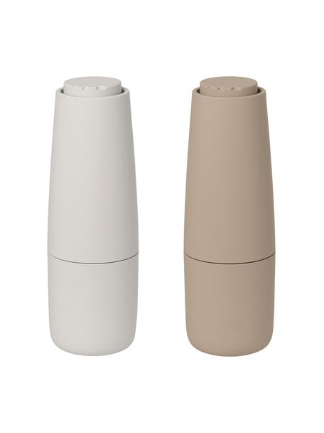 Moulin à poivre et sel Salpi, 2 élém., Beige, gris clair, Ø 7 x haut. 20 cm