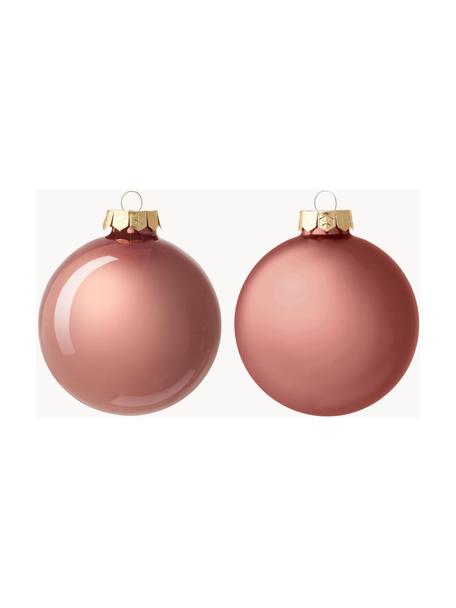 Sada vánočních ozdob lesklých/matných Evergreen, různé velikosti, Světle růžová, Ø 8 cm, 6 ks