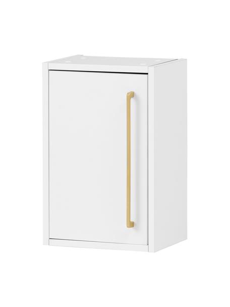 Bad-Hängeschrank Palladia, B 30 cm, Griff: Metall, beschichtet, Weiß, Goldfarben, B 30 x H 46 cm
