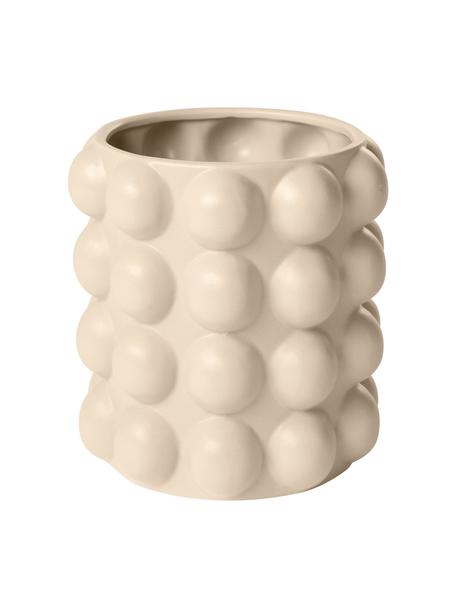 Obal na květináč Bob, Kamenina, Béžová, Ø 17 cm, V 18 cm