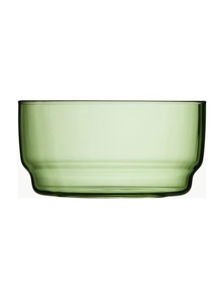 Schälchen Torino aus Borosilikatglas, 2 Stück, Borosilikatglas, Grün, transparent, Ø 12 x H 6 cm