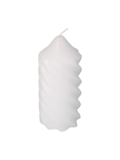 Vela pilar Spiral, Cera, Blanco, Ø 7 x Al 15 cm