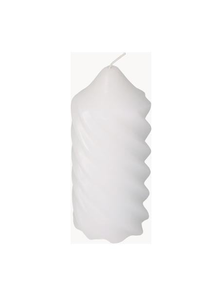 Pilier Spiral, Cire, Blanc, Ø 7 x haut. 15 cm