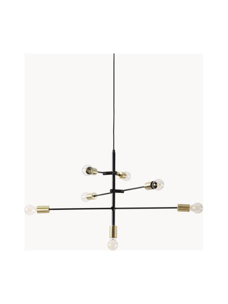 Grande suspension Venja, Noir, laiton, Ø 84 x haut. 195 cm