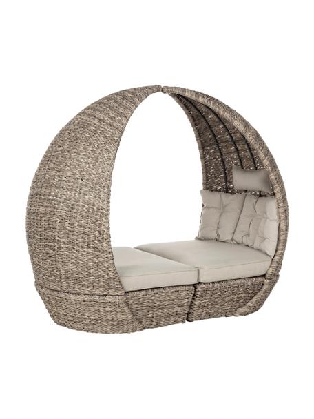 Set de tumbanas Samui, Tapizado: poliéster, Estructura: aluminio recubierto, fibr, Marrón claro, beige, An 230 x Al 185 cm