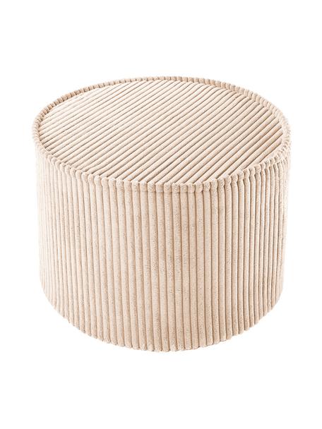 Kinder-Pouf Sugar aus Cord, Bezug: Cord (100 % Polyester), Cord Beige, Ø 25 x H 40 cm