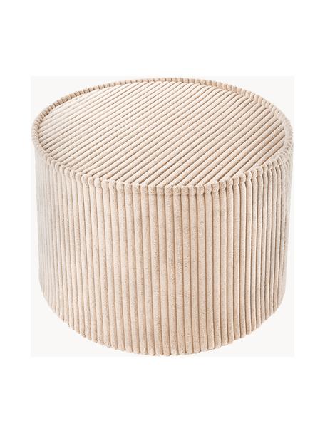 Kinder-Pouf Sugar aus Cord, Ø 40 cm, Bezug: Cord (100 % Polyester) au, Cord Beige, Ø 40 x H 25 cm