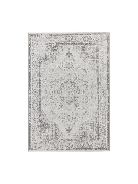 Alfombra de interior/exterior Cenon, estilo vintage, 100% polipropileno, Blanco crema, gris, An 115 x L 170 cm (Tamaño S)