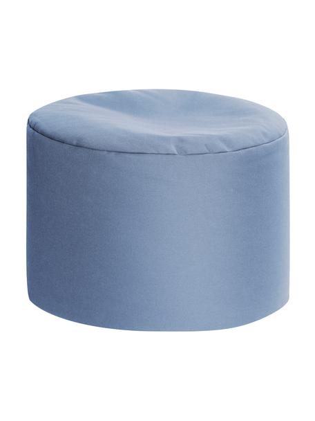 Puf de interior/exterior DotCom, Tapizado: 100% poliacrílico, fibras, Azul, Ø 60 x Al 40 cm