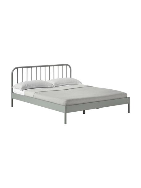 Łóżko z metalu Sanna, Metal malowany proszkowo, Szarozielony, S 140 x D 200 cm