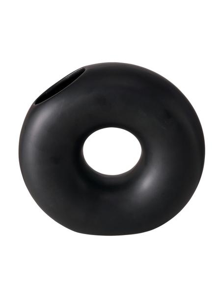 Jarrón Mellery, Gres, Negro, An 21 x Al 19 cm