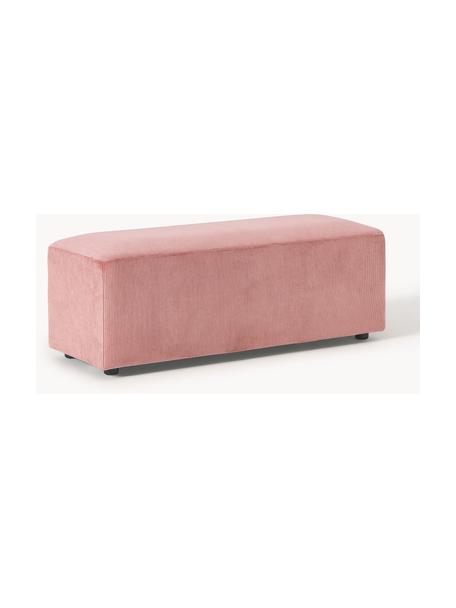 XL taburetka z menčestru Melva, Menčestrová staroružová, Š 116 x H 42 cm