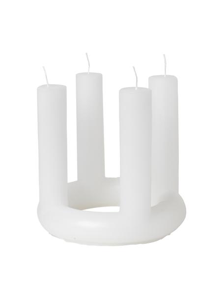 Adventní svíčka Lucia, Vosk, Bílá, Ø 20 cm, V 18 cm
