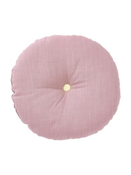 Okrągła poduszka dekoracyjna Devi, Tapicerka: 100% bawełna, Blady różowy, lila, Średnica: 35 cm