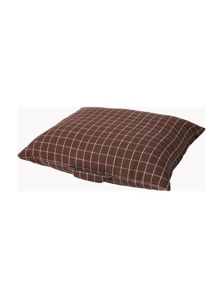 Poduszka dla zwierząt Kyoto, różne rozmiary, 100% bawełna, Ciemny brązowy, w kratę, S 54 x D 42 cm
