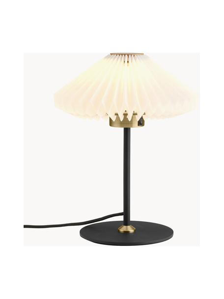Kleine tafellamp Paris, Lampenkap: kunstvezel, Wit, zwart, Ø 24 x H 32 cm
