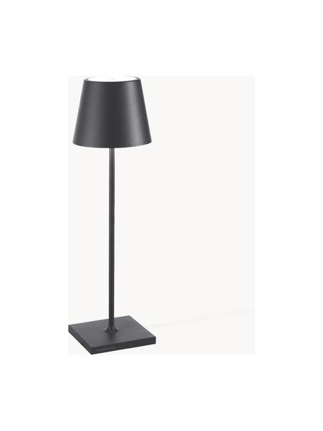 Přenosná stolní LED lampa Poldina, stmívatelná, Antracitová, Ø 11 cm, V 38 cm
