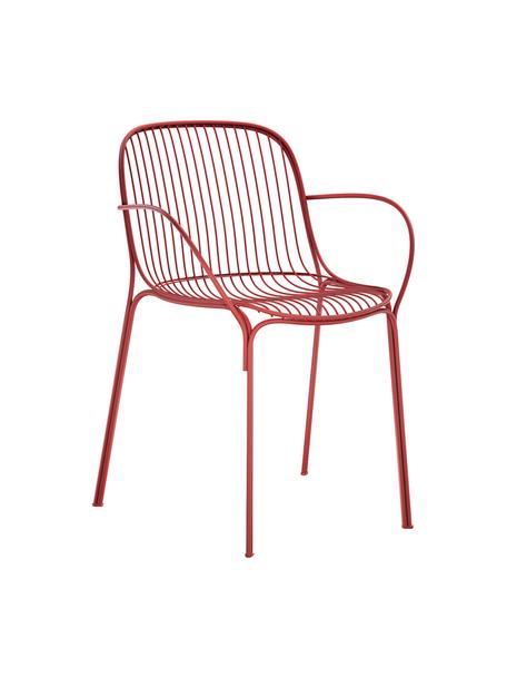 Zahradní židle s područkami Hiray, Pozinkovaná lakovaná ocel, Rezavá, Š 46 cm, V 55 cm