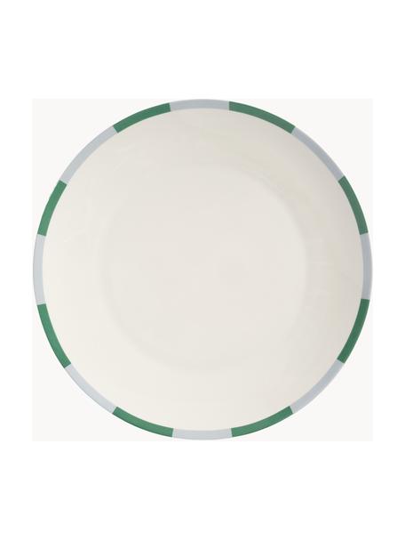 Plytké taniere s vianočným dizajnom Bliss, 2 ks, Porcelán, Biela, zelená, Ø 27 cm