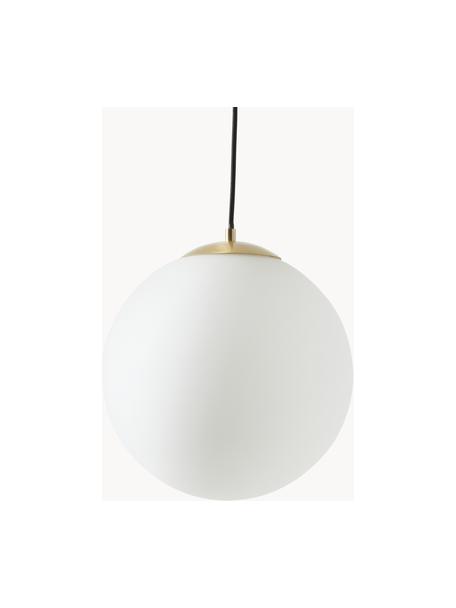 Suspension boule en verre opalescent Beth, Blanc, Ø 30 cm