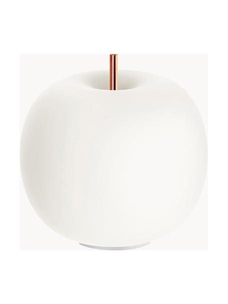 Lámpara de mesa de vidrio soplado artesanalmente LED Kushi, portátil, Estructura: metal recubierto, Pantalla: vidrio soplado artesanalm, Bronceado, Ø 16 x Al 17 cm